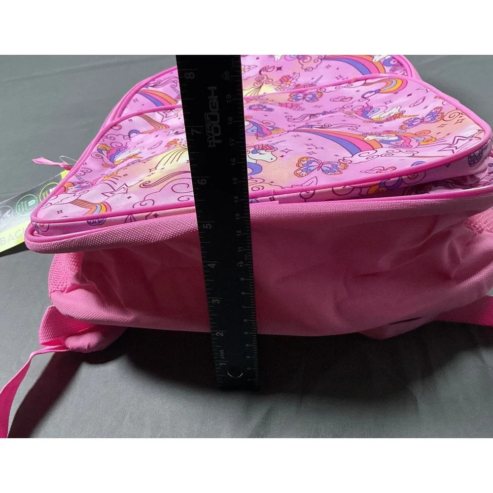 Day Dream Doodles Unicorn Rainbow Pink 17 Inch Backpack Laptop Sleeve BP253110